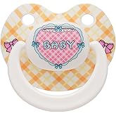 Somniumnight Cute Adult Size Pacifier: Big Shield Paci for Anxiety - Pretty Soft Silicone Nipple for Sleep - Butterfly Bows Large Binky for Autism with Case
