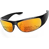 WISTON Wrap Around Sunglasses for Men Women Super Dark Blackout Sunglasses for Sensitive Eyes UV400 Protection W8005