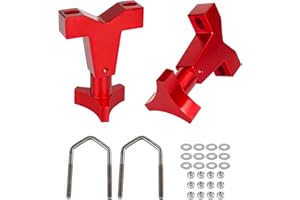 YESHMA High-Lift Jack Tube Mount 1-2.5" (Round/Square) Compatible with Tube Bumpers,Bull Bars,Roll Cages and Roof Racks (Red)
