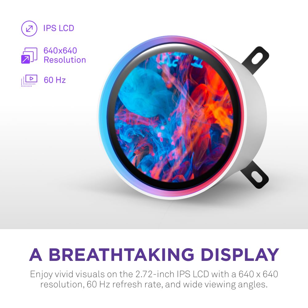 NZXT Kraken Elite 360 RGB 2024 - AIO CPU Liquid Cooler - 360mm Radiator - F360 RGB Core Fan - Customizable 2.72