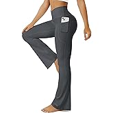 FOHOFO Yoga Pants Women, Flare Leggings for Women with Pockets Crossover High Waisted Bootcut Yoga Pants