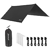 Clostnature Waterproof Camping Tarp for Tent - Ultralight Hammock Rain Fly for Backpacking, Heavy Duty Camping Hiking Awning Lightweight Rain Tarp Tent Shelter Camping Gear Must Haves