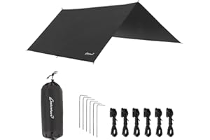 Clostnature Waterproof Camping Tarp for Tent - Ultralight Hammock Rain Fly for Backpacking, Heavy Duty Camping Hiking Awning 