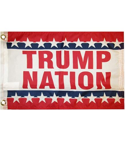 Trump America First Blue USA Overlay Flag – 3x5 FT – Woven Poly Nylon – Trade Winds