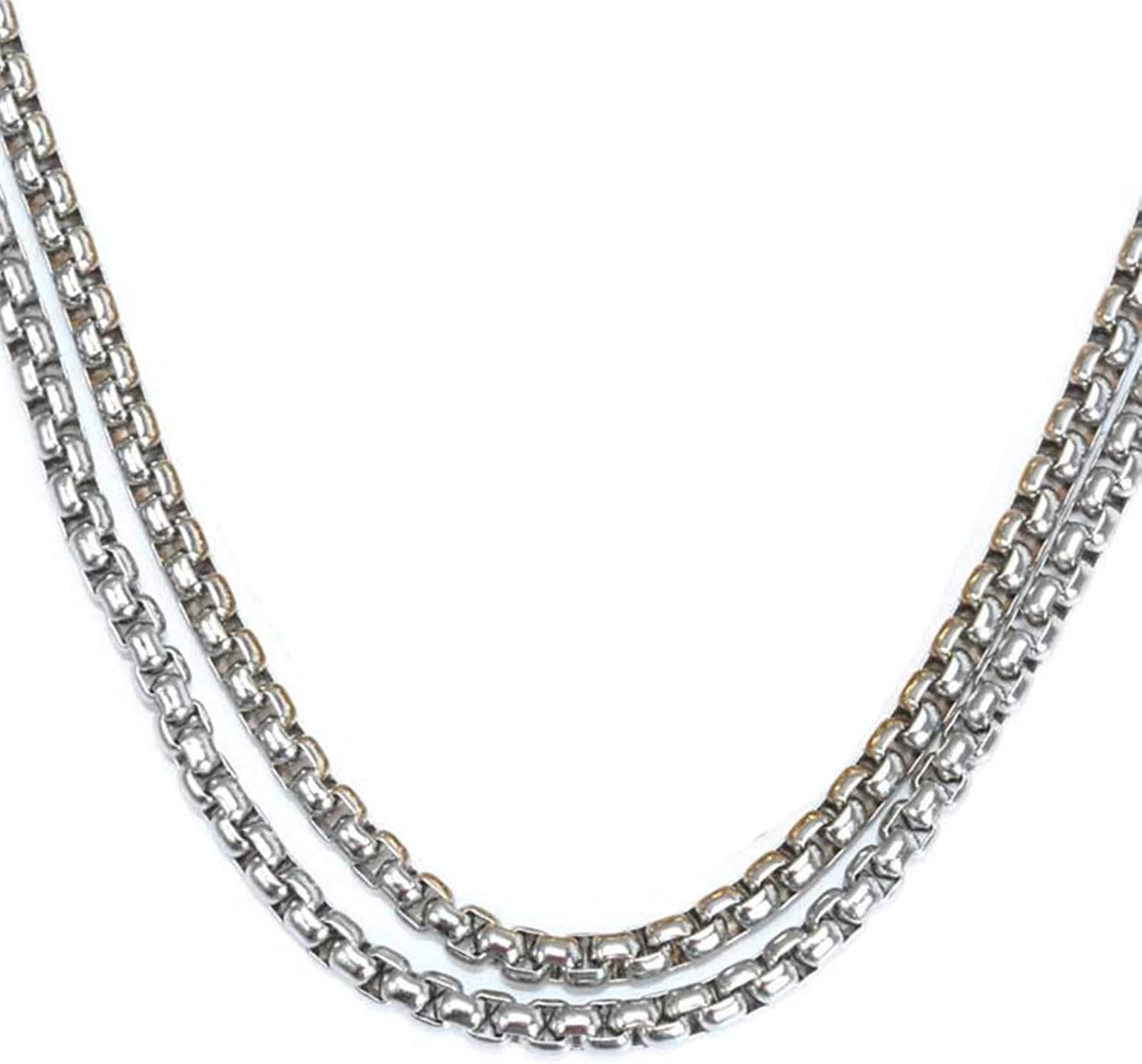 KnSam Chain Necklace, Belcher Necklaces, Stainless Steel Hip Hop Necklace for Men Punk Gold