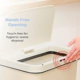 Tower T838005C Sensor Bin 50L Cream Battery-Operated with Retainer Ring view 3