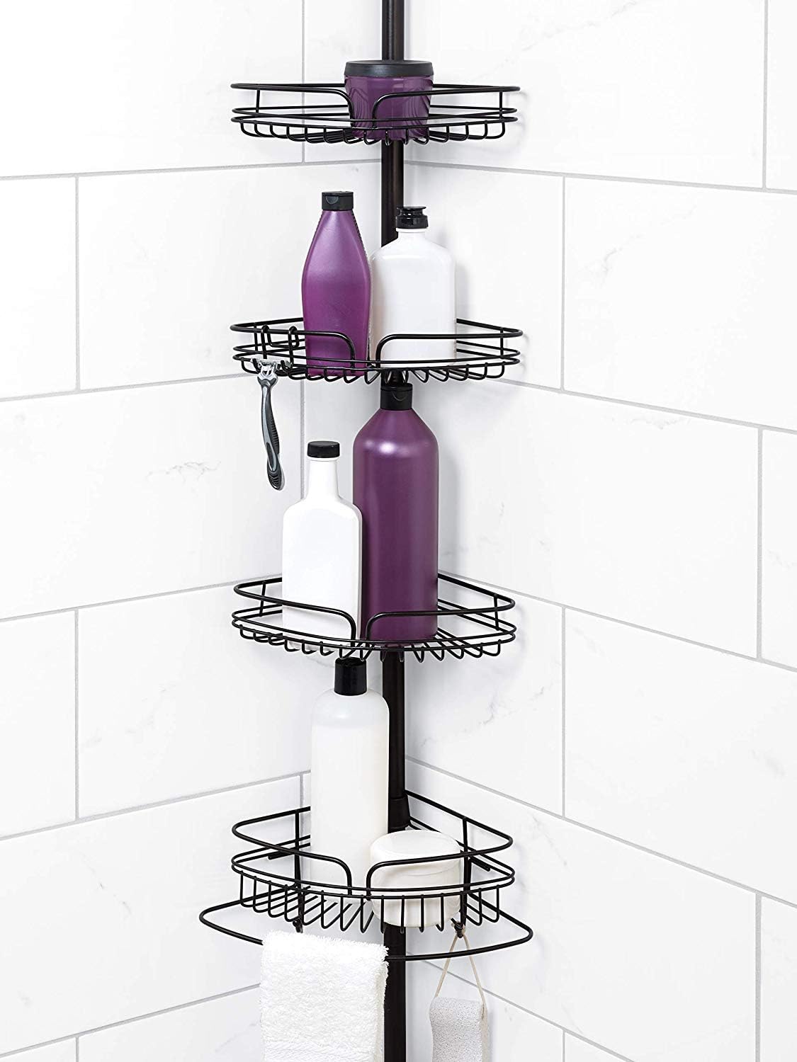 tension rod caddy