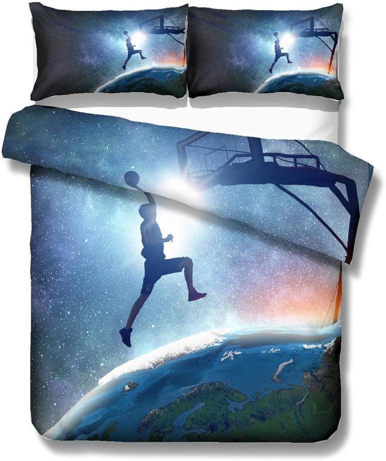 Realin Basketball Bedding Basketball Court Backboard Sports Themed Duvet Cover Set Teenagers Boys Bed Sets 2 3 4pcs Microfiber Quilt Covers Sheets Pillow Shams Twin Full Queen King Size Bedding Linen Co Kids Bedding