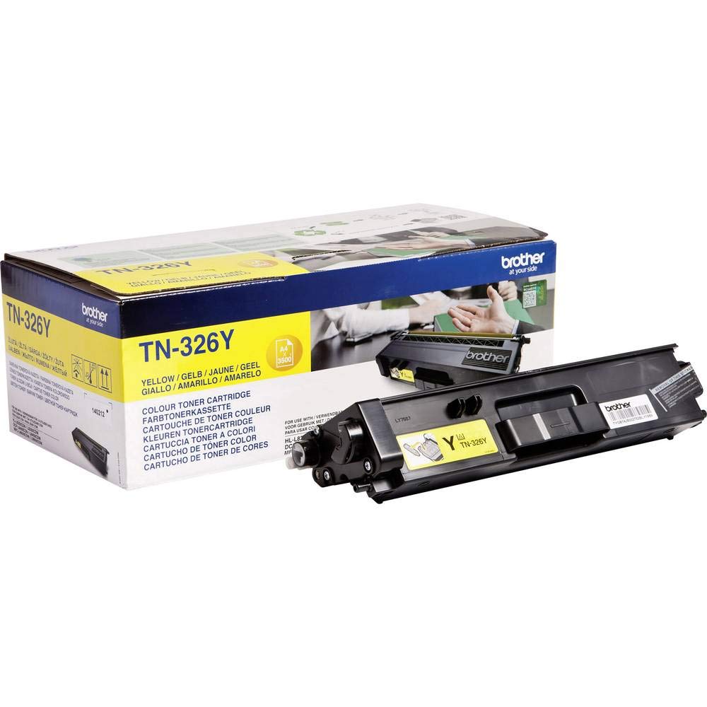 Brother TN-326Y Toner Cartridge, Yellow, Single Pack, High Yield, Includes 1 x Toner Cartridge, Brother Genuine Supplies