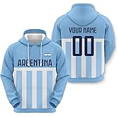 Zaanga Custom Soccer Hoodie Sweatshirts Pullover Personalized Name Number Sports Fan Gifts for Men Women Youth S-5XL