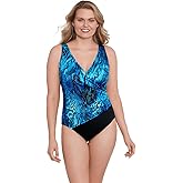 Longitude Women's Swimwear Side Shirred Bandeau Soft Cup One Piece Swimsuit