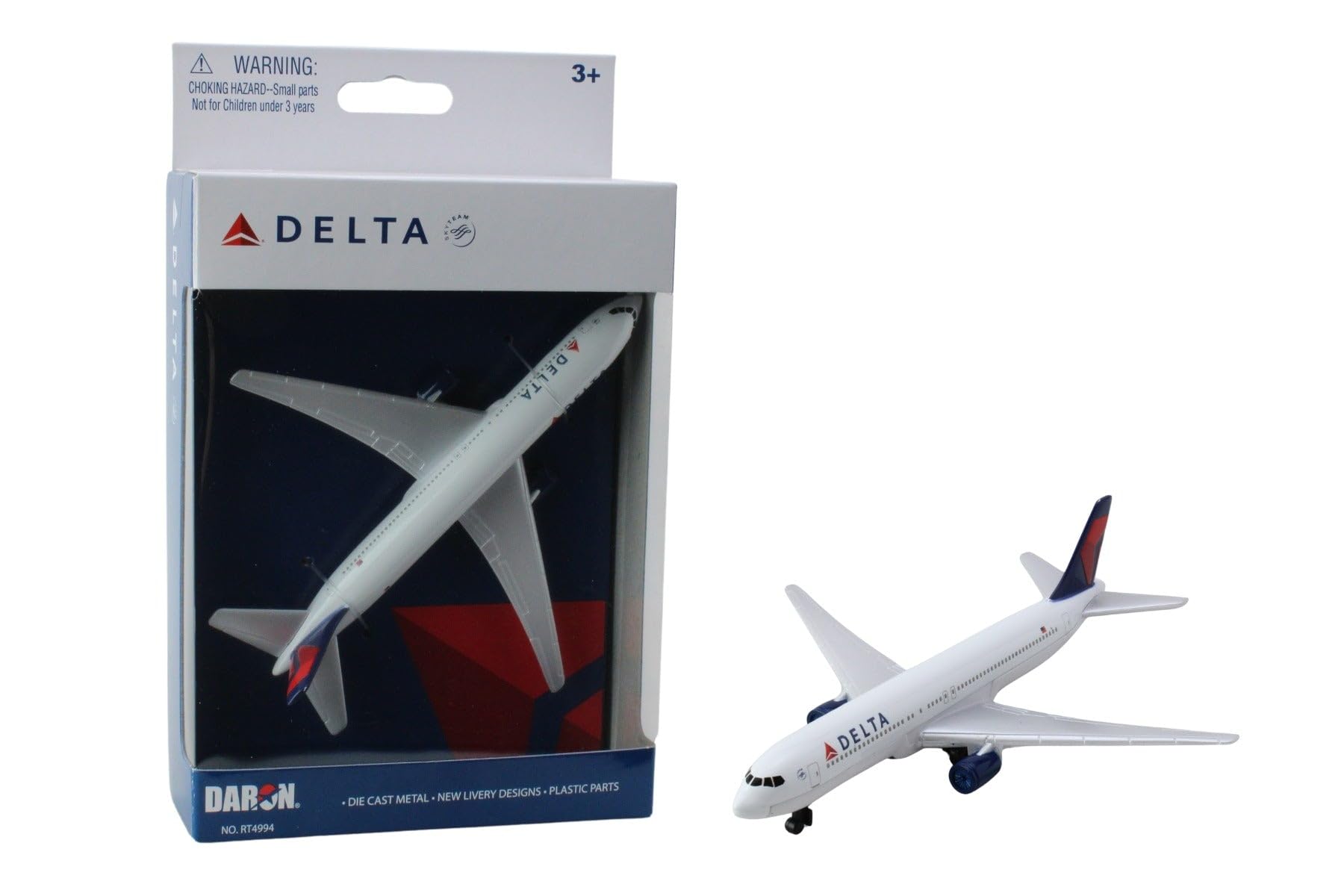 Daron Toy Airplane – Delta Air Lines – Die-Cast Metal Model Airplane Toy with Plastic Parts for Kids Ages 3+
