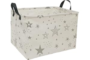 ACMUUNI Rectangle Kids Shelf Nursery Storage Basket Laundry Hamper with Handles, Baby Toys Storage Box and Bins Toys Gift Basket for Boys and Girls