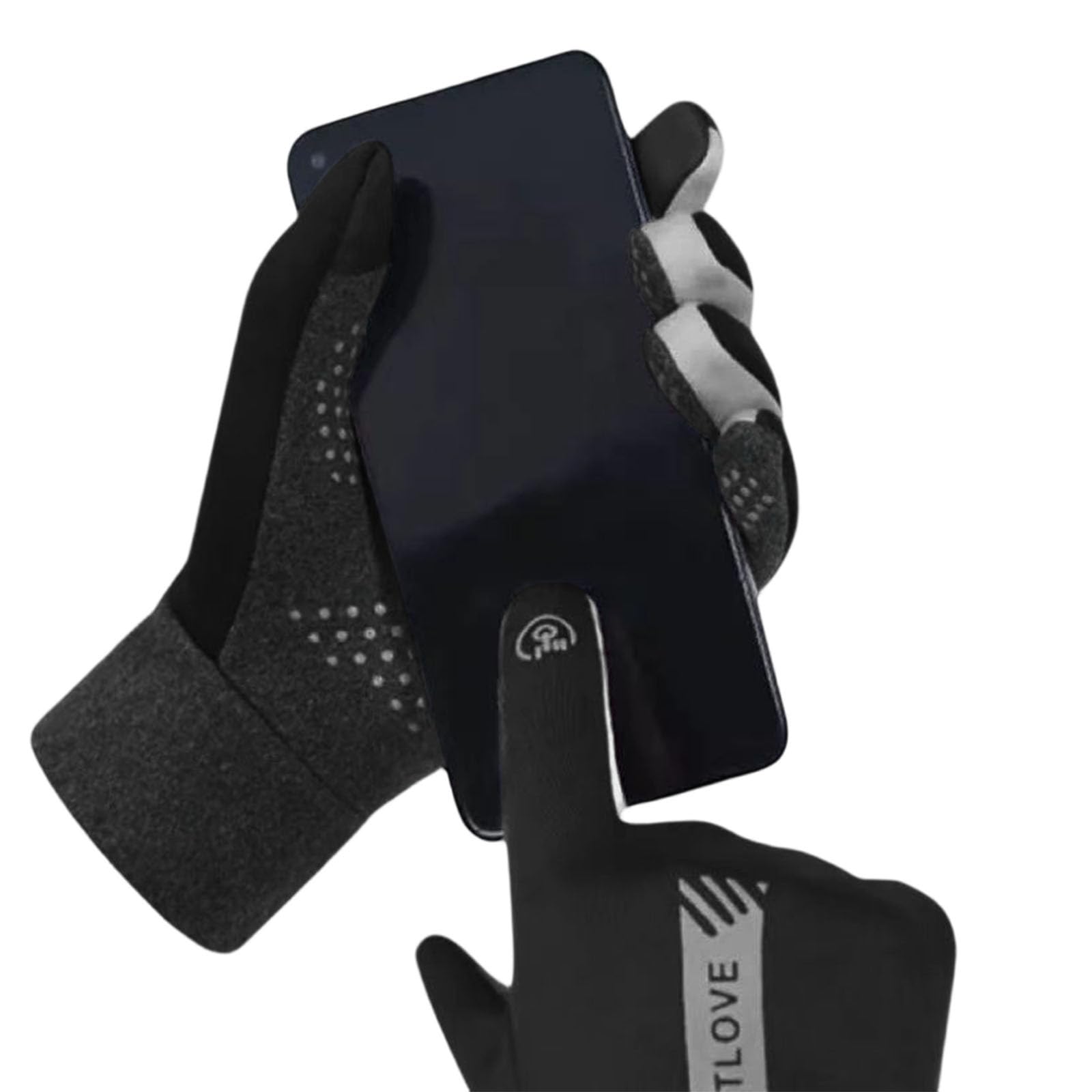 Cheyubny Heated Gloves for Men Women Winter Full Finger Hand Warmers Electric Heated Gloves for Cold Weather Outdoor Sports (Black)