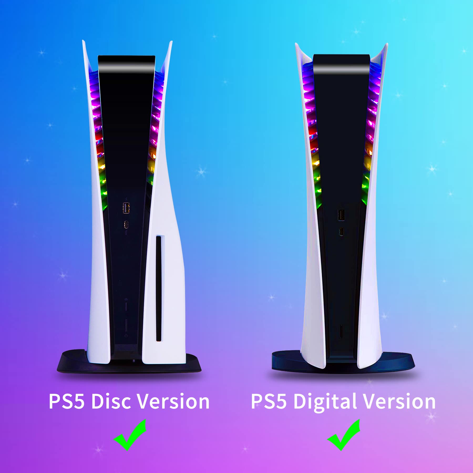 eXtremeRate RGB LED Strip for Playstation 5 Console, 7 Colours, 29 Effects, DIY Decoration Accessories, Strip Lights, Stripes, Light Strip, Band Lights Strips Kit for PS5 Console with IR Remote Control