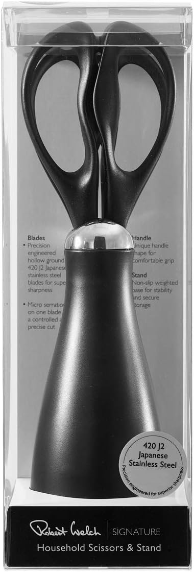 Robert Welch Signature Household Scissors and Stand, Silver - Image 3