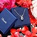 J.Rosée Necklaces, Heart Necklace 925 Sterling Silver 3A Cubic Zirconia Pendant Necklace, 18