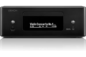 Denon RCD-N12 Bluetooth CD Player with Integrated AM/FM Radio Tuner & Wi-Fi, CD Players for Home Stereo System, Amazon Alexa Compatible, Supports Gaming Consoles, TV & More