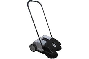 Dapper Supply Walk-Behind Outdoor Hand Push Floor Sweeper - 6.5 Gallon Capacity - 22" Sweeping Width - Sweeps up to 25,500 ft² / Hour, Grey