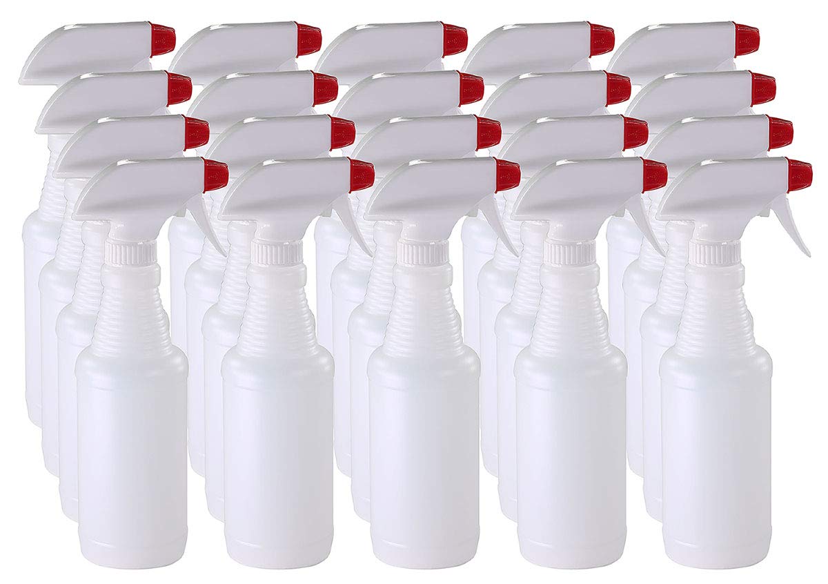 Pinnacle Mercantile Plastic Spray Bottles Leak Proof Technology Empty 16 oz Value Made in USA (20-Spray Bottles)