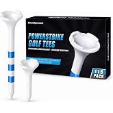 Goashpeaot Oversized Head Golf Tees &ndash; 115 Pack, 3-1/4" &amp; 1-1/2" Mixed Sizes, 4-Prong Low Resistance Design, 3-Line Height Marking System, Strong Plastic Golf Tees