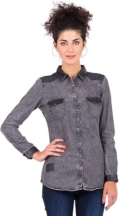 black denim shirt womens uk