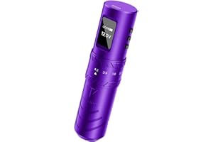 TATVIDA Tattoo Gun portable tattoo machine, 2400mAh Rotary Tattoo Machine with 7 stroke length Options, Pro Tattoo Guns with Motor Power reliable for all kinds of needles, ink (One Battery)