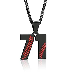 Suweibuke Inspiration Baseball Necklaces Baseball