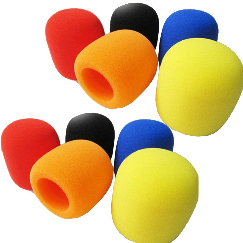 Mintice 10 X Colors Handheld Stage Microphone Windscreen Foam Mic Cover Karaoke DJ