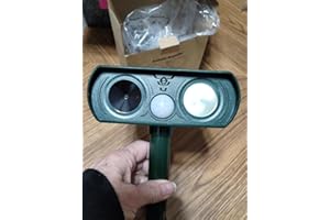 FEARLEFT Solar Ultrasonic Animal Repellent, Deer Repellent with Motion Detection, 2024 Upgraded Cat Repellent for Yard Garden House