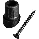 Myard 3/4" Anti-UV Round Baluster Connectors for Stairs, Black, 50-Pack | with Screws for 25 Round Balusters, 25-35 Degree Stairs, No Drilling Fast Installation for Deck Handrail Staircase Balusters