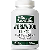 ForestVibe Wormwood Complex with Black Walnut & Clove, 3-in-1 Herbal Blend, Sweet Wormwood Extract Capsules, 120 Vegan Capsules, 2 Month Supply, Non-GMO & Gluten Free Supplement
