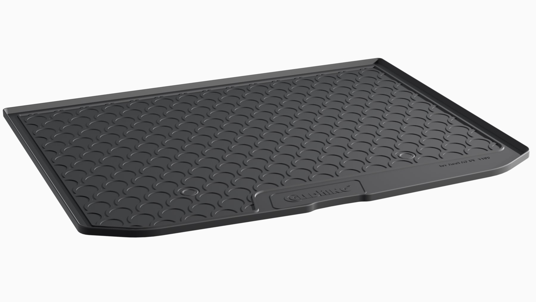 Gledring Rubbasol (Rubber) Trunk mat compatible with Audi A3 8V Sportback 2012-2020 (Upper variable floor), Black