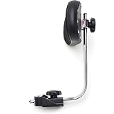 Universal Drum Throne Backrest with Adjustable Lower Back Support (GUBR) | Drum Backrest w/ Sturdy Clamp-On Spindle Mount Design, Black Drum Stool Accessory for Most Standard 9000 Series Drum Thrones