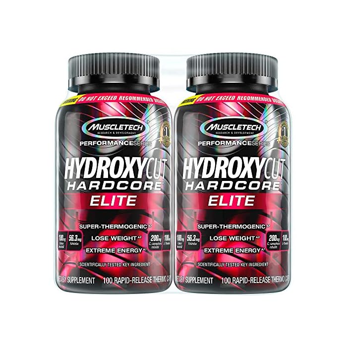 Weight Loss Pills for Women & Men | Hydroxycut Hardcore Elite | Weight Loss Supplement Pills | Weightloss + Energy Pills…