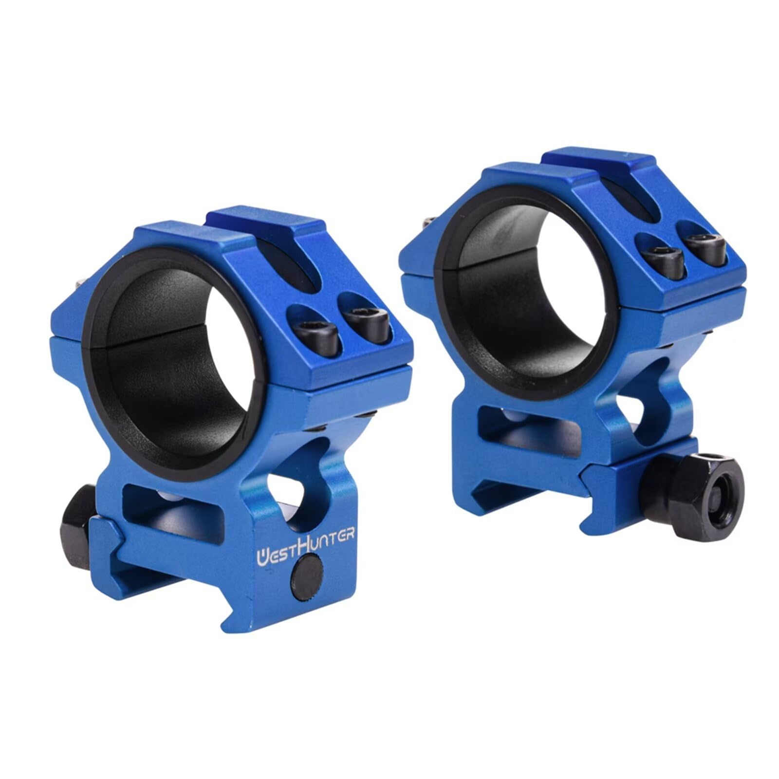WestHunter Picatinny Scope Rings, 1 in/30 mm Tactical Precision Low Profile Scope Mount | Blue