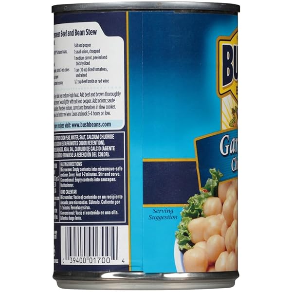 BUSH’S BEST GARBANZOS CHICK PEAS, 16OZ (PACK OF 6)
