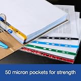Summit 100 Multi-Colour Punched Poly Pockets A4 50 Micron 100 Pack view 7