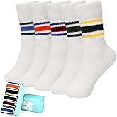 SISOSOCK Fuzzy Socks for Women - Cozy Soft Warm Casual Home Sleep Comfy 5 Pack Winter Socks - Gifts for Women