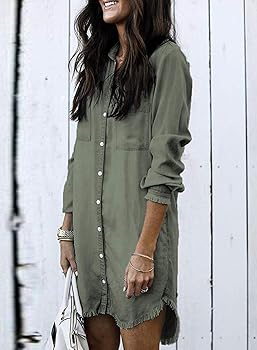 jean dress button down