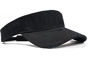ANDICEQY Sport Retro Ripped Sun Visor Hats Adjustable Empty Top Baseball Cap Cotton Ball Caps for Women and Men