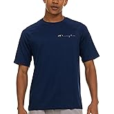 Champion Rash Guard for Men Short Sleeve, Mens Swim Shirt, Sun Shirt UPF+ 50 UV Protection, SPF Quick Drying Rashguard