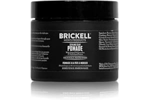 Brickell Men's Products Hair Styling Clay Pomade For Men, Natural & Organic with Strong Hold & Matte Finish, Product for Modern Hairstyles, 2 Ounces, Scented