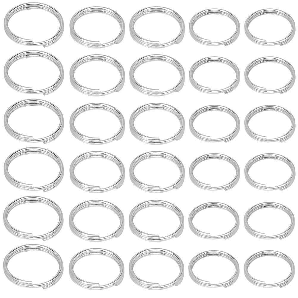 SOFPLATE 1 Box 600Pcs Stainless Steel Split Rings Bulk Split Jump Rings Silver Hypoallergenic Small Keychain Double Loops Round Split Ring for jewellery Making Supplies Necklaces Bracelet Earrings DIY