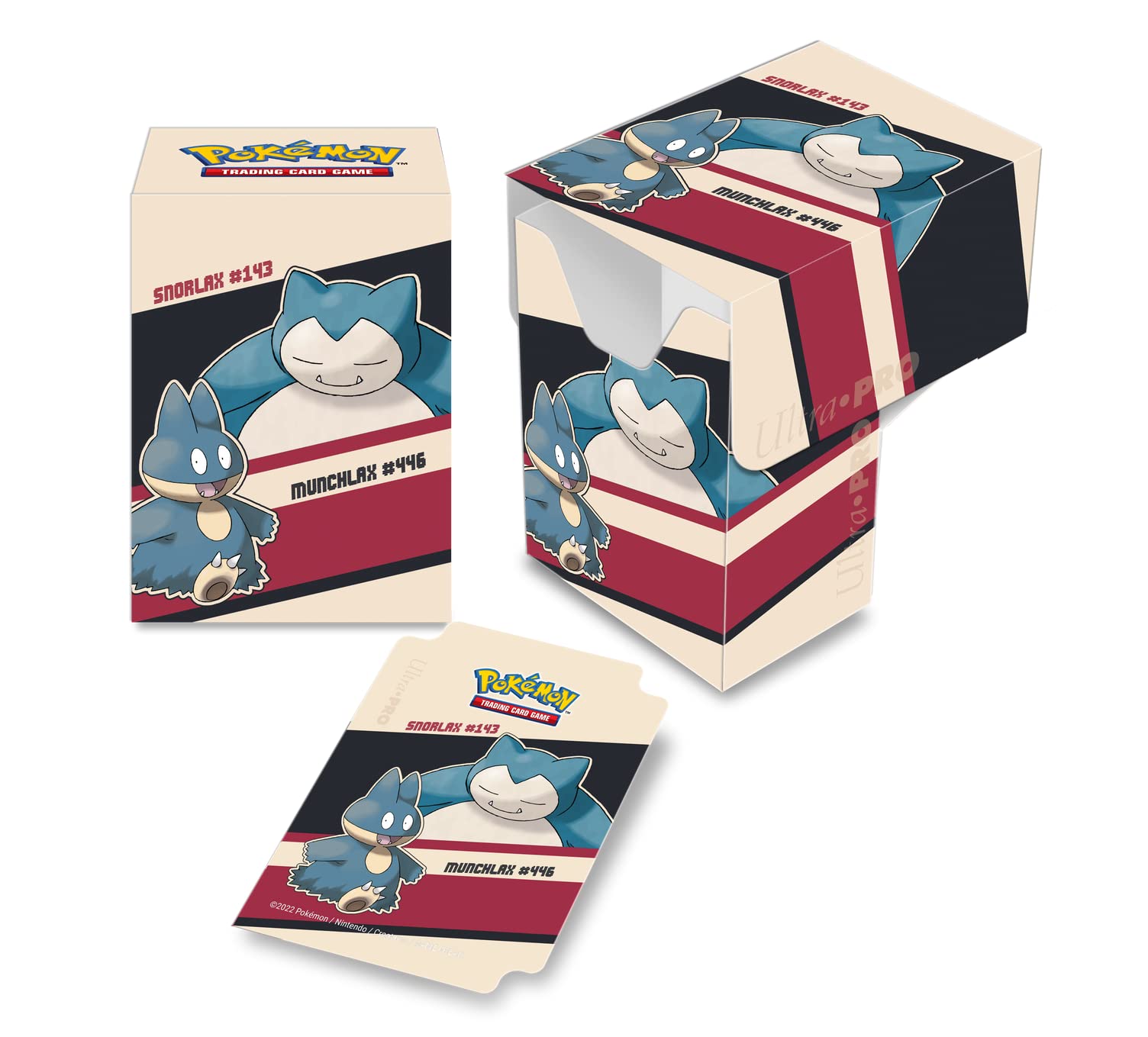 Ultra PRO Pokémon Snorlax & Munchlax Full View Deck Box - Protect & Store up to 75 Cards, Self Locking Lid