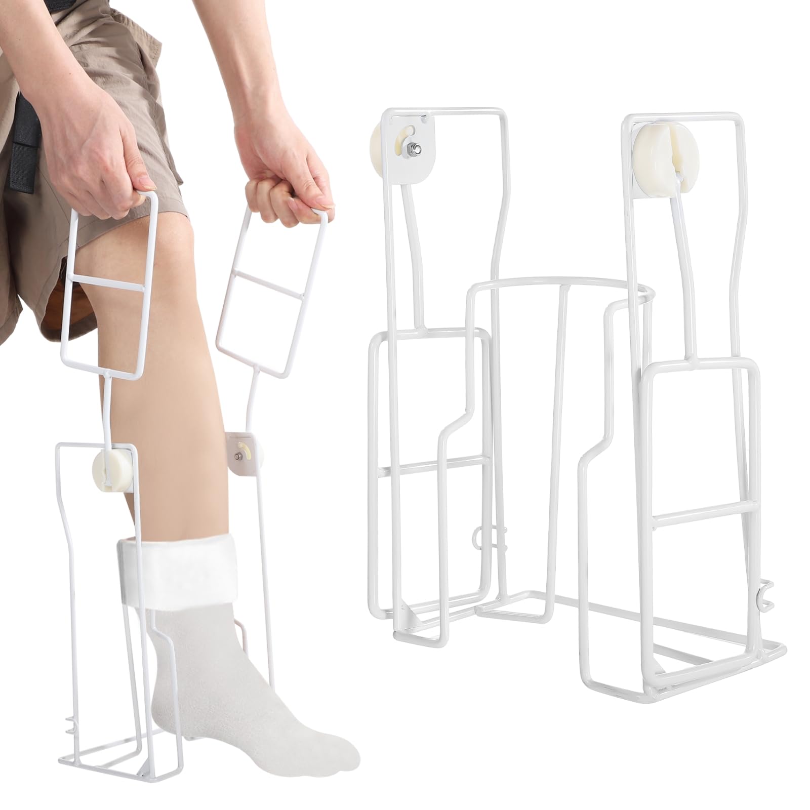 Photo 1 of Stocking Donner Adaptive Dressing Aid, Sock Assist Device with Foldable Handle, Stocking Aid Tool for Seniors, Limited Mobility, Easy to Use, Fit 16" Calf Circumference