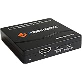 J-Tech Digital HDMI Splitter 1 in 2 Out 4K 60Hz Multi-Resolution Output (MRO) HDMI 2.0 Splitter Supports Downscale HDR HDR10 / Dolby Vision 4K@60Hz 4:4:4 HDCP2.3 2.2 (JTECH-4KSP2)