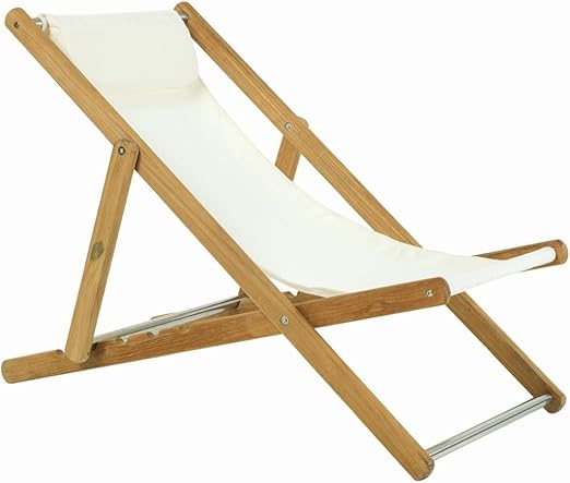 Ethimo Elle Liegestuhl Elfenbein Teak Natur Design Gartenliege Amazon De Kuche Haushalt