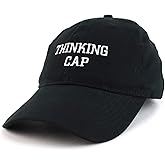 Trendy Apparel Shop Thinking Cap Embroidered Dad Hat Adjustable Cotton Baseball Cap
