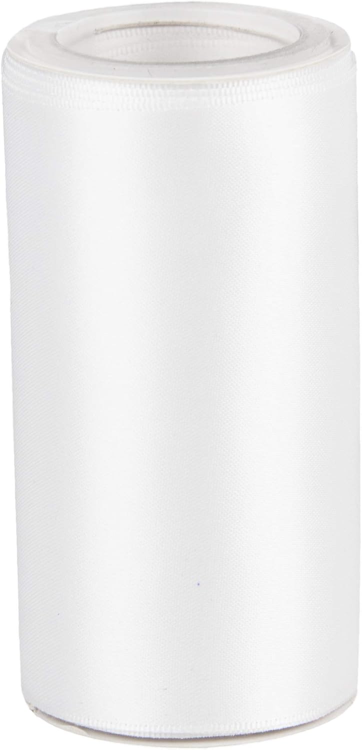 VATIN 100mm Wide Double Faced Polyester White Satin Ribbon- 4.5 Metre/Spool, Perfect for Chair Sash Making Bow - Image 5